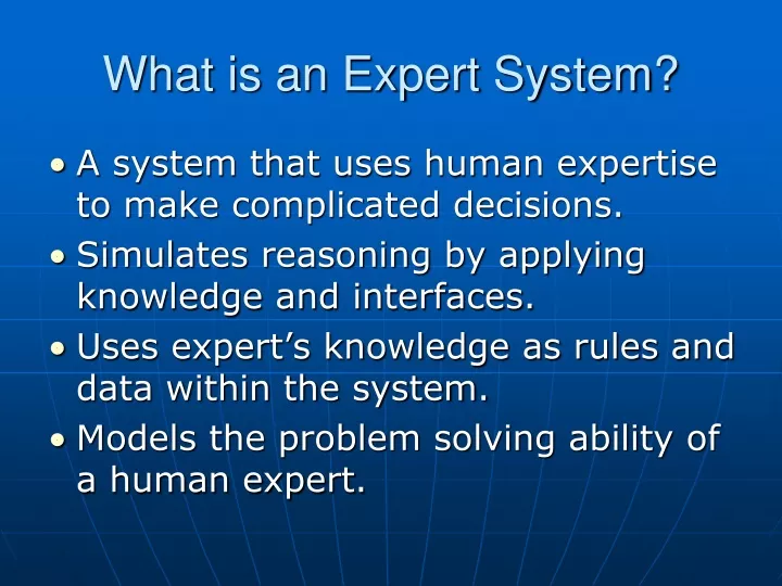 what is an expert system