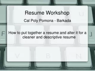 Resume Workshop