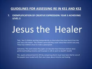 GUIDELINES FOR ASSESSING RE IN KS1 AND KS2