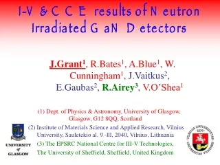 I-V &amp; CCE results of Neutron Irradiated GaN Detectors