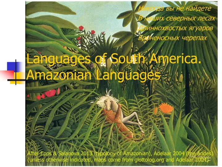 languages of south america amazonian languages