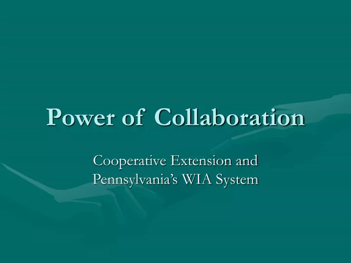 power of collaboration