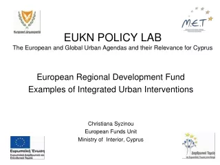 EUKN POLICY LAB The European and Global Urban Agendas and their Relevance for Cyprus