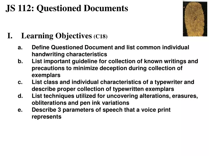 js 112 questioned documents