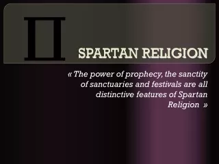 SPARTAN RELIGION