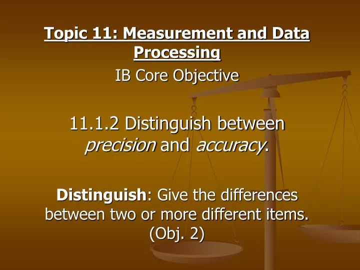 topic 11 measurement and data processing ib core