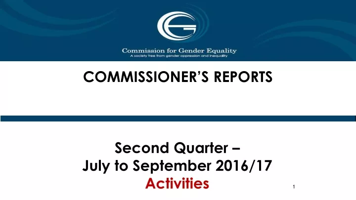 commissioner s reports