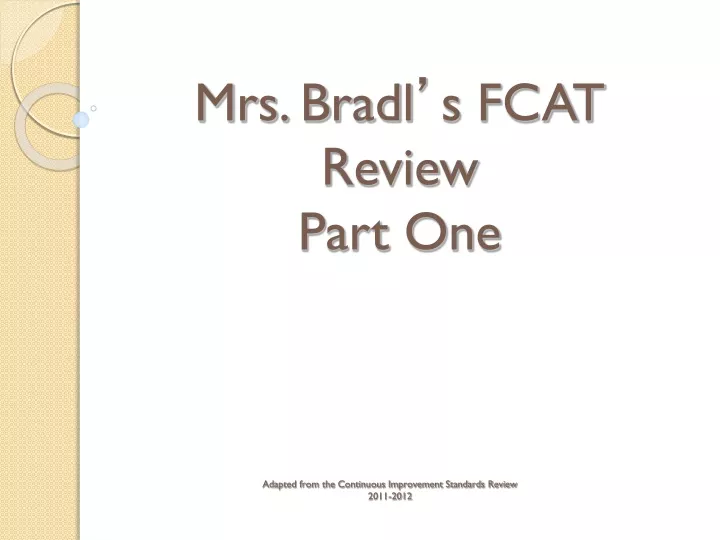 mrs bradl s fcat review part one