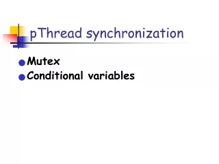 pThread synchronization