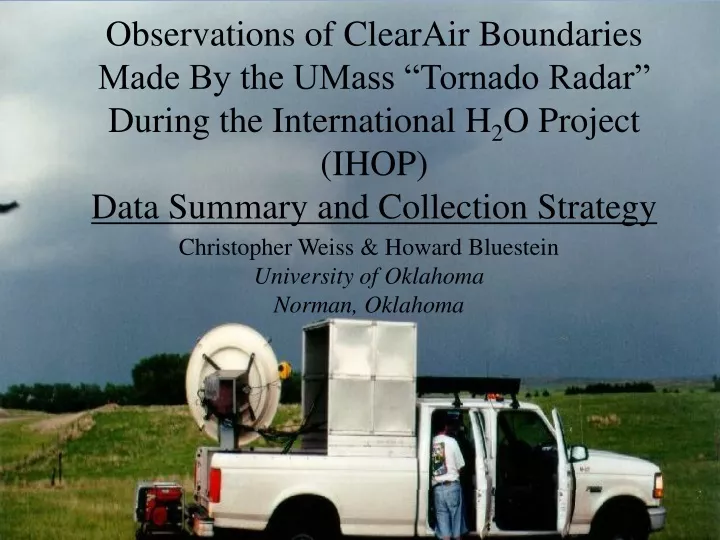 observations of clearair boundaries made