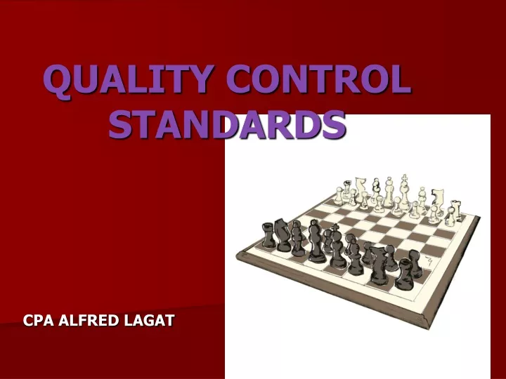 quality control standards