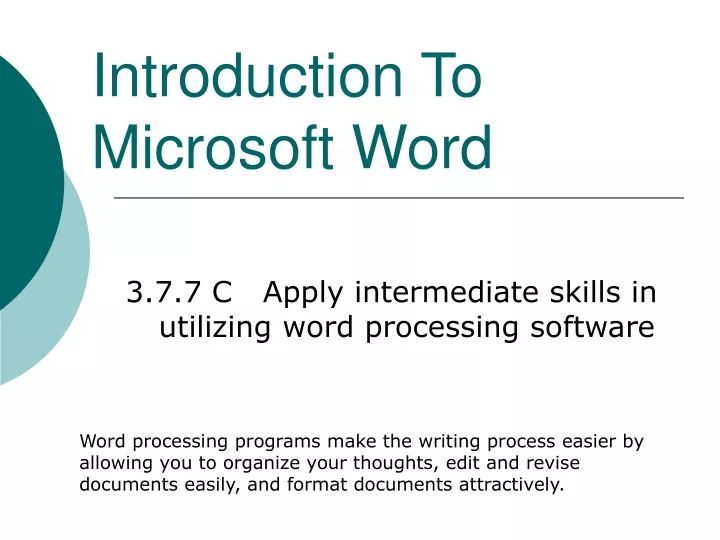 introduction to microsoft word