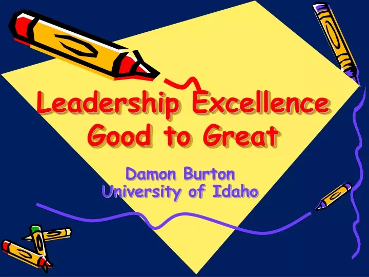 leadership excellence good to great