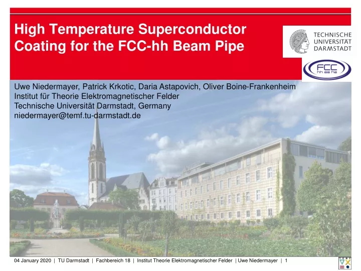 high temperature superconductor coating for the fcc hh beam pipe