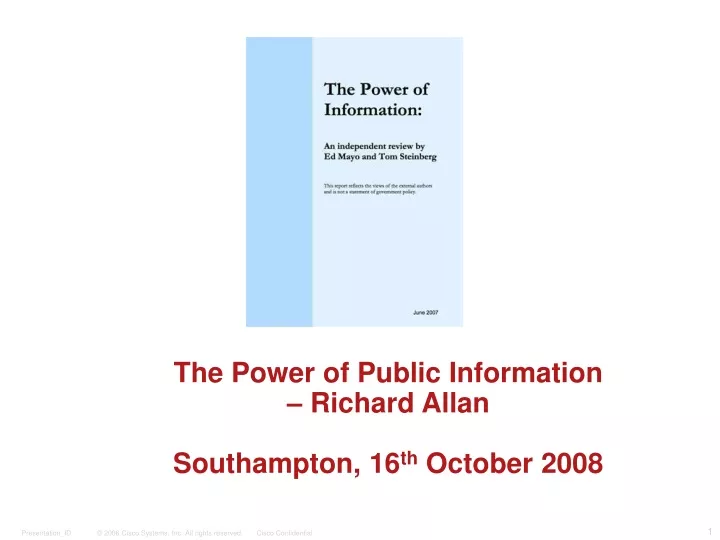 the power of public information richard allan