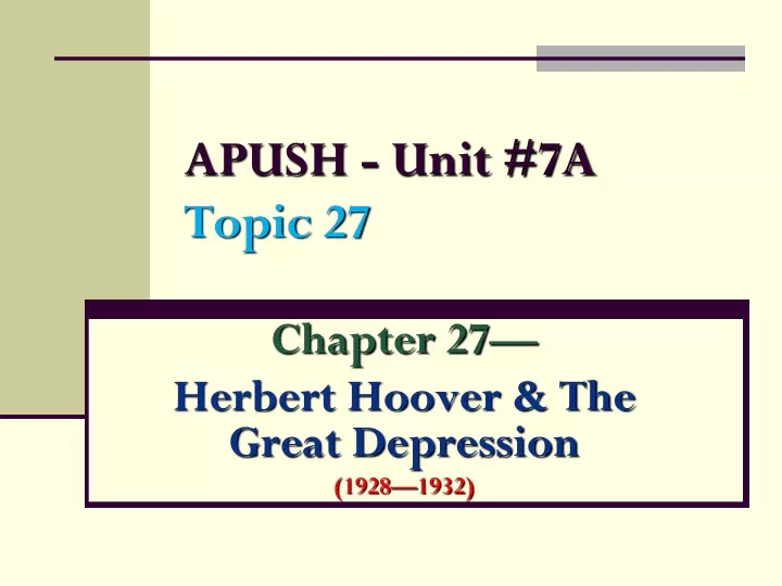 apush unit 7a topic 27