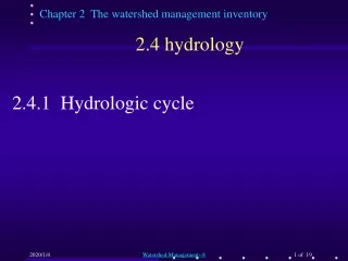 2.4  hydrology