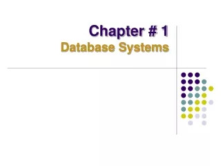 Chapter # 1 Database Systems