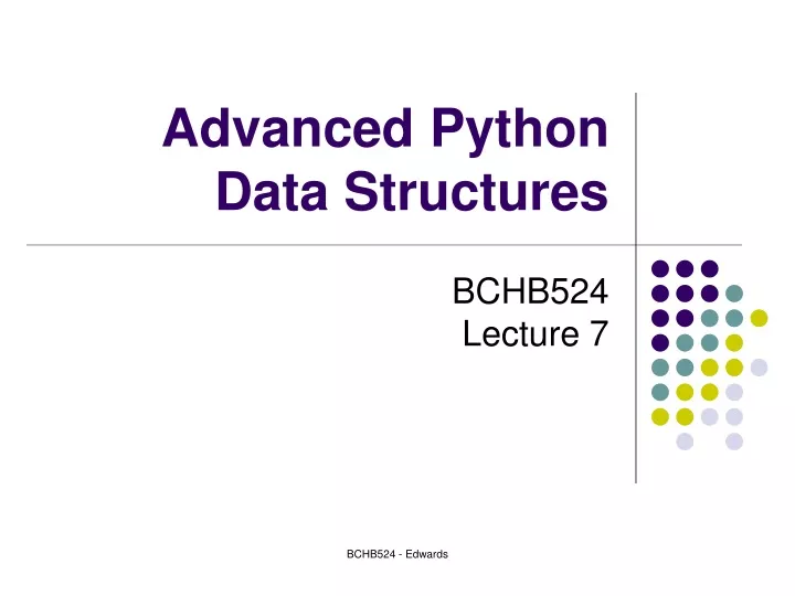 advanced python data structures