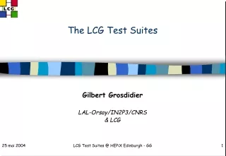 The LCG Test Suites