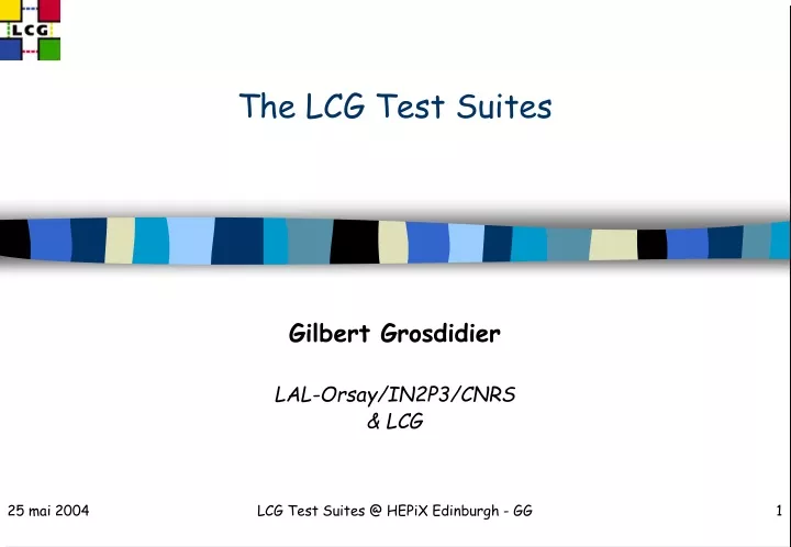 the lcg test suites