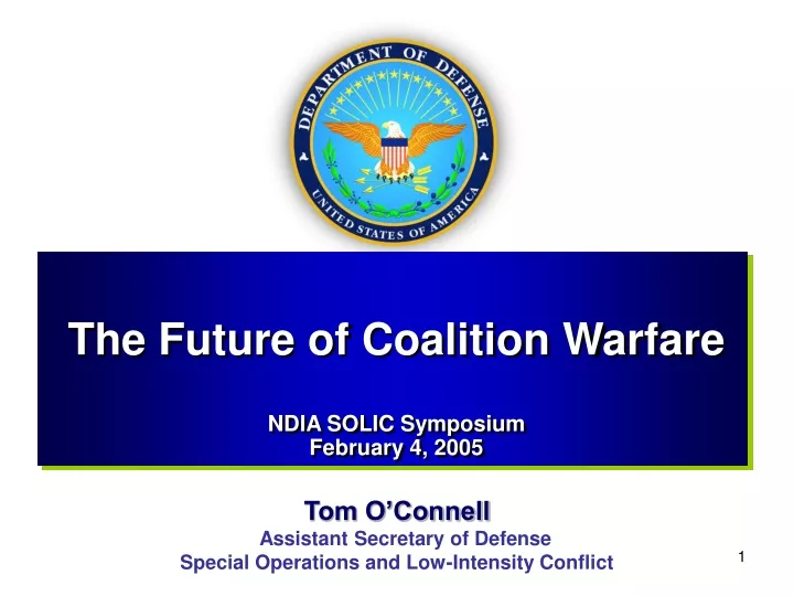 the future of coalition warfare ndia solic