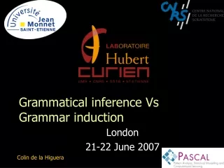 grammatical inference vs grammar induction