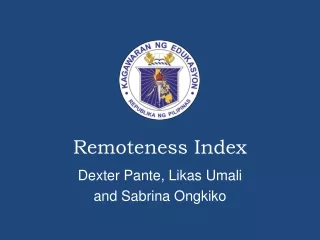 Remoteness Index
