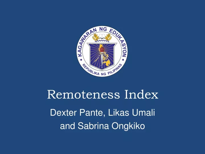 remoteness index