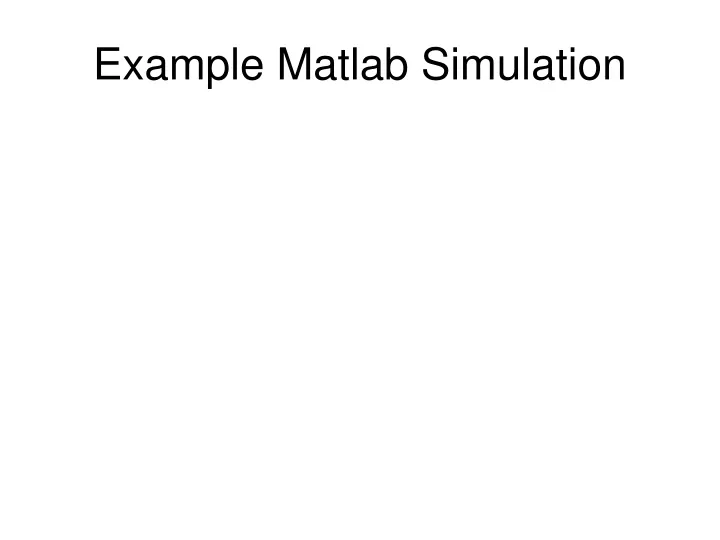example matlab simulation