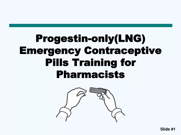 progestin only lng emergency contraceptive pills training for pharmacists