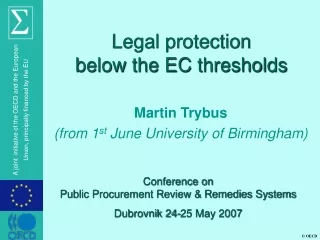 Legal protection             below the EC thresholds