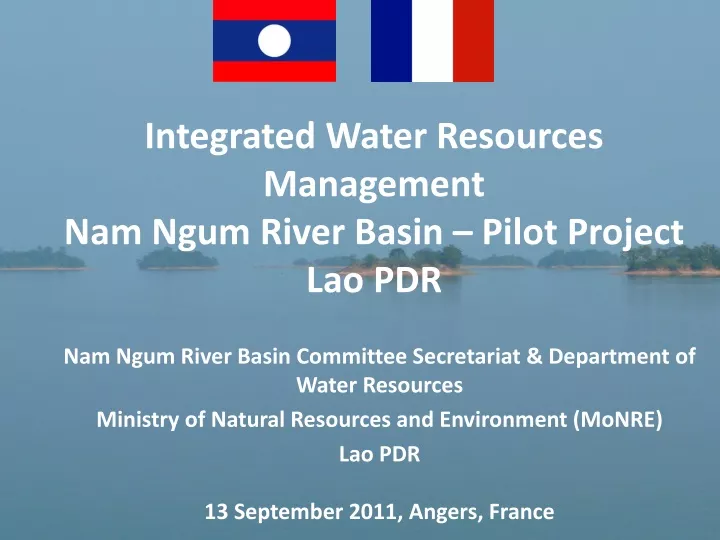 integrated water resources management nam ngum river basin pilot project lao pdr
