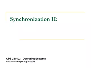 Synchronization II:
