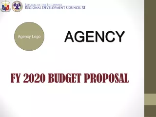 FY 2020 BUDGET PROPOSAL