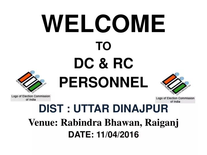 welcome to dc rc personnel dist uttar dinajpur