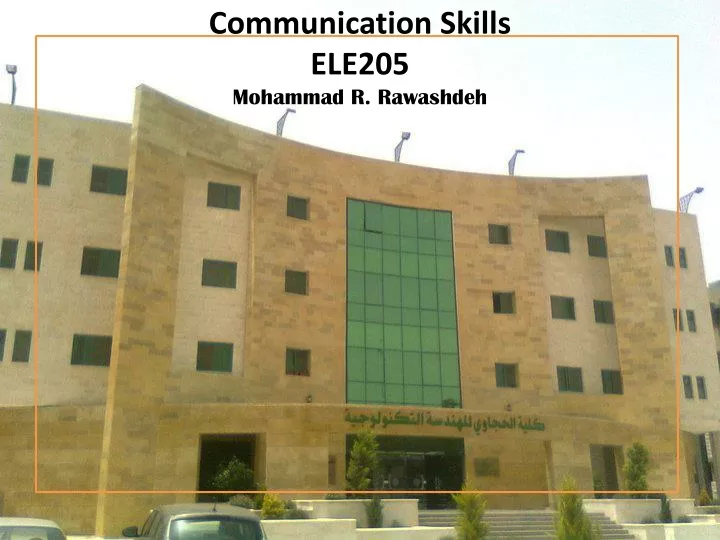 communication skills ele205 mohammad r rawashdeh