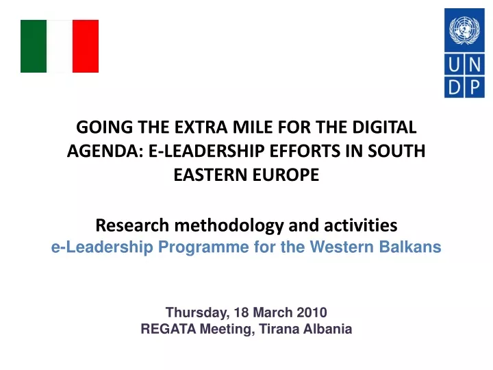 going the extra mile for the digital agenda