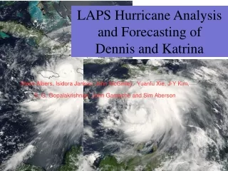 LAPS Hurricane Analysis and Forecasting of Dennis and Katrina