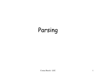 Parsing