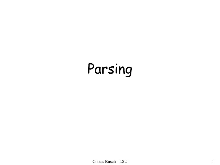 parsing