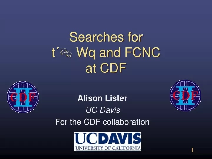 searches for t wq and fcnc at cdf