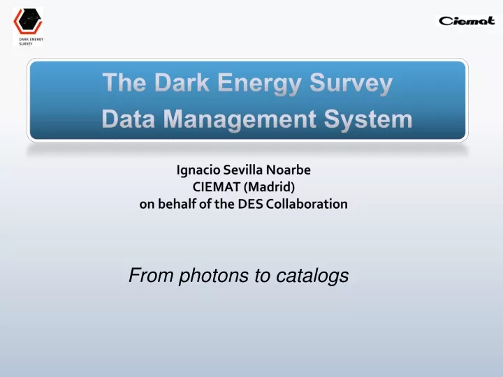 the dark energy survey data management system
