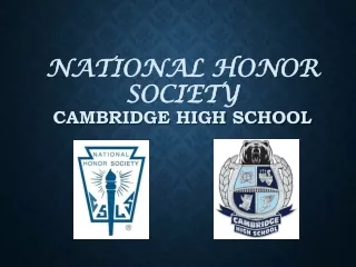 National Honor Society  Cambridge High School