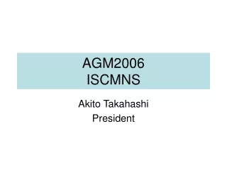 AGM2006 ISCMNS
