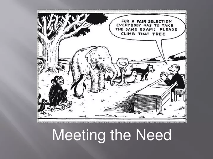 meeting the need