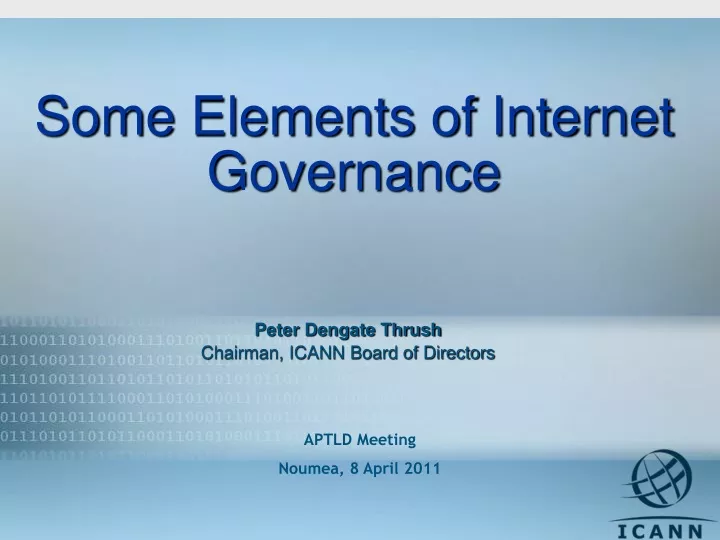 some elements of internet governance