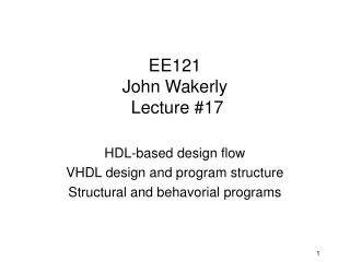 EE121  John Wakerly  Lecture #17