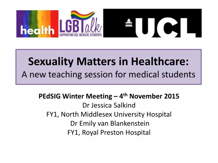 sexuality matters in healthcare a new teaching session for medical students