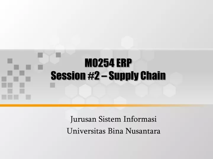 m0254 erp session 2 supply chain